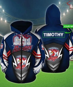Personalized Sydney Roosters 3D Hoodie Zip Hoodie, Nrl 3D All Over Print Hoodie Zip Hoodie