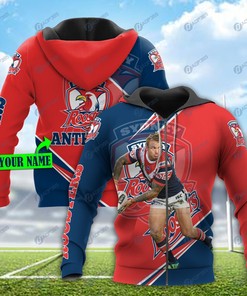 Personalized Sydney Roosters Nrl Football Player Custom 3D All Over Print Hoodie