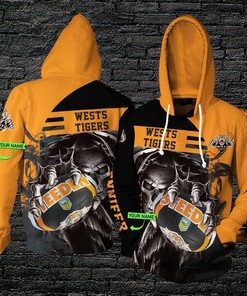 Personalized Thahd145 Wests Tigers 3D Hoodie Zip Hoodie, Nrl 3D All Over Print Hoodie Zip Hoodie
