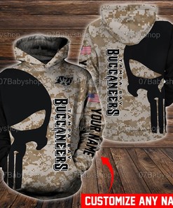 Personalized Tampa Bay Buccaneers Nfl Custom Name 3D All Over Print Zip Up Hoodie Option