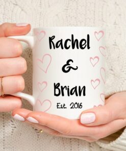 Personalized Valentine Mug Custom Valentine Mug Marriage Date Mug Custom Names Mug Est Valentine Coffee Mug