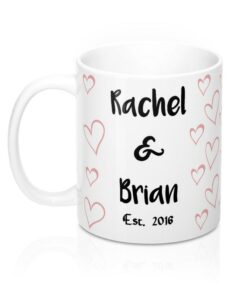 Personalized Valentine Mug Custom Valentine Mug Marriage Date Mug Custom Names Mug Est Valentine Coffee Mug