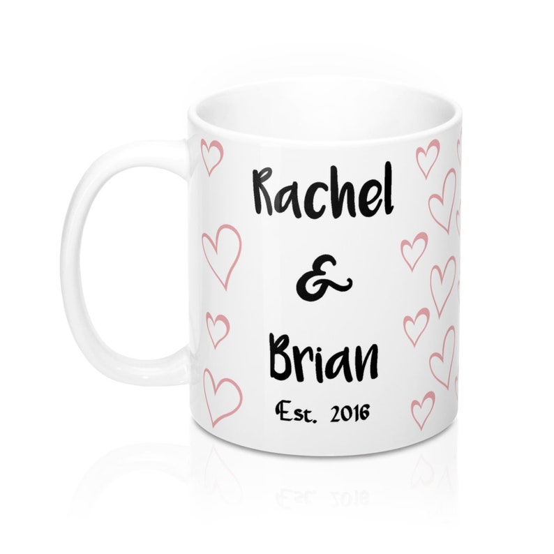 Personalized Valentine Mug Custom Valentine Mug Marriage Date Mug Custom Names Mug Est Valentine Coffee Mug