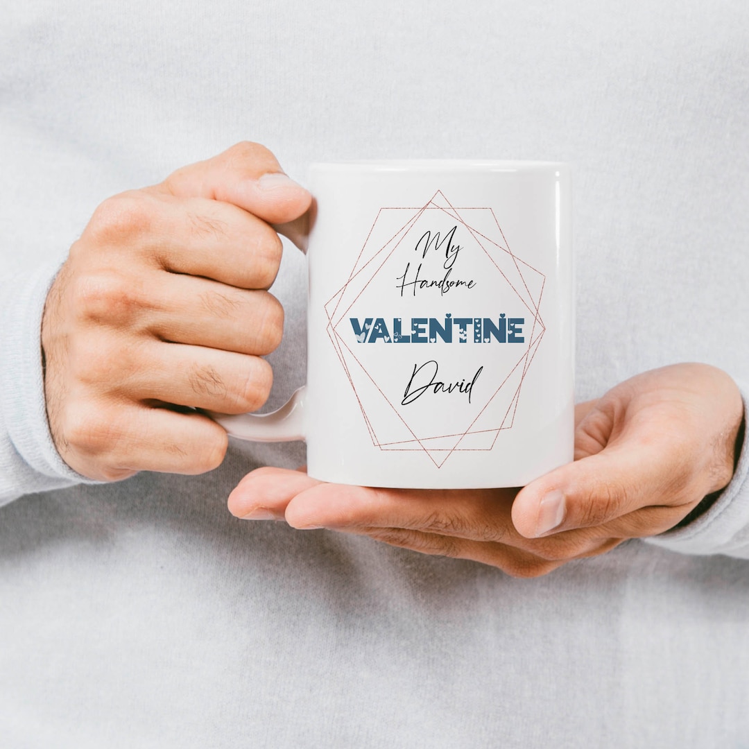 Personalized Valentine Mug For Him, Custom Valentines Day Mug, Custom Engagement Gift, Couple Gift