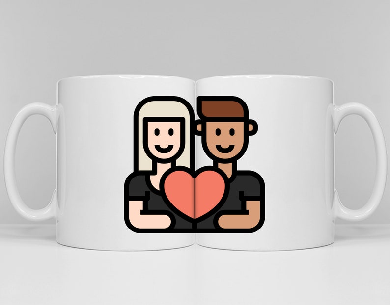 Personalized Valentines Couple Mug, Custom Social Distancing Couples In Lockdown