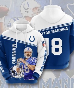 Peyton Manning Indianapolis Colts 3D All Over Print Hoodie With Zipper