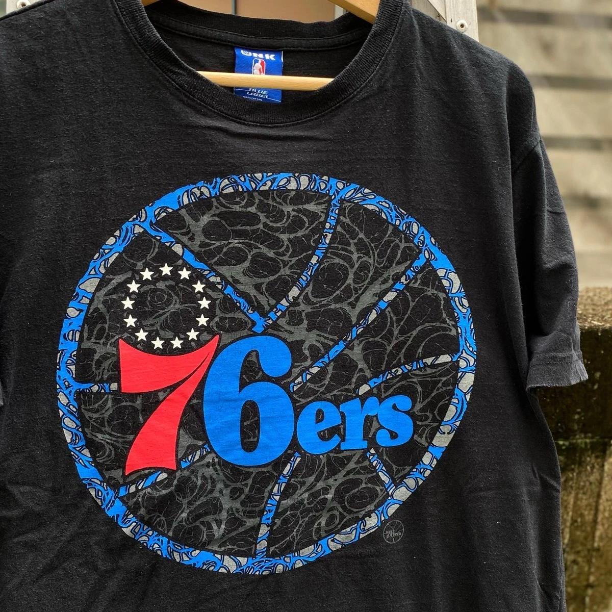 Philadelphia 76Ers (Original Logo) Tshirt Hoodie Crewneck Sweatshirt Reprinted Full Color Full Size Gifts for NBA Fans