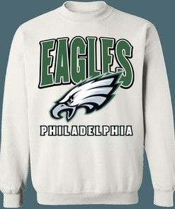 Philadelphia Eagles 80's GREEN Vintage NFL Crewneck Sweatshirt Hoodie Shirt Gifts for Fans