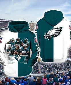 Philadelphia Eagles Legends Players Signatures 3D Hoodie Zip Hoodie, Nfl 3D All Over Print Hoodie Zip Hoodie