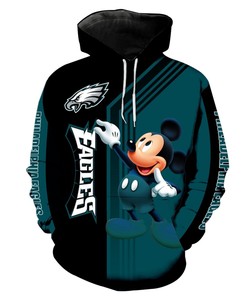 Philadelphia Eagles Mickey Limited 3D Hoodie Zip Hoodie, Nfl 3D All Over Print Hoodie Zip Hoodie