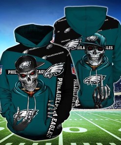 Philadelphia Eagles Nfl 3D All Over Print Zip Up Hoodie Option