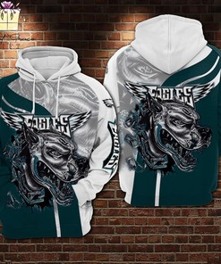 Philadelphia Eagles Nfl American Pit Bull Terrier 3D All Over Print Zip Up Hoodie Option