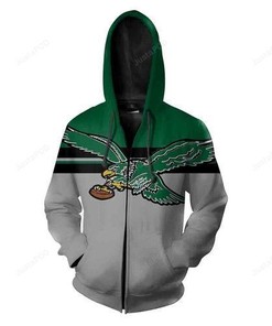Philadelphia Eagles Nfl Football 3D All Over Print Zip Up Hoodie Option