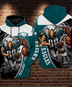 Philadelphia Eagles Nfl Football Big Eagle 3D Hoodie For Men And Women All Over Print Hoodie