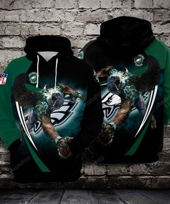 Philadelphia Eagles Nfl Football Eagle 3D All Over Print Zip Up Hoodie Option