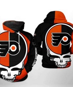 Philadelphia Flyers Nhl Grateful Dead 3D All Over Print Zip Up Hoodie Option