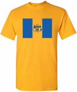 Philadelphia US City Flag Basic Cotton Shirt Sweatshirt Pullover Hoodie Reprinted Full Color Full Size