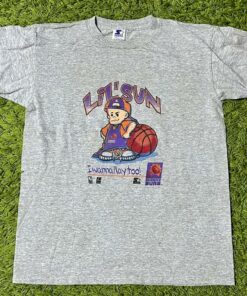Phoenix’S Suns Vintage Style Tshirt Crewneck Sweatshirt Pullover Hoodie Reprinted Full Color Full Size Gifts for NBA Fans