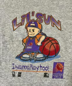 Phoenix’S Suns Vintage Style Tshirt Crewneck Sweatshirt Pullover Hoodie Reprinted Full Color Full Size Gifts for NBA Fans