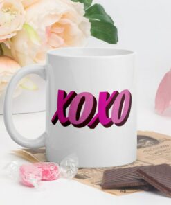 Pink Xoxo Valentine's Day Coffee Mug, Valentine Mug, Valentines Day Gift, Valentine Gift For Her