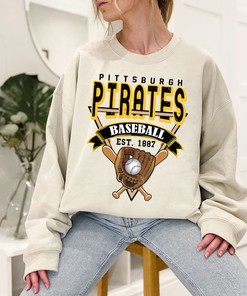 Pittsburgh Baseball Crewneck Sweatshirt, Vintage Pittsburgh Baseball Shirt, Pittsburgh MLB Shirt, Baseball Fan Gifts, Pittsburgh Fan Shirt