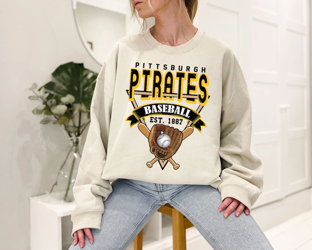 Pittsburgh Baseball Crewneck Sweatshirt, Vintage Pittsburgh Baseball Shirt, Pittsburgh MLB Shirt, Baseball Fan Gifts, Pittsburgh Fan Shirt