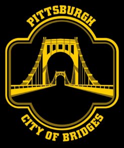 Pittsburgh City of Bridges - Hometown Pride Shirt Sweatshirt Pullover Hoodie Reprinted Full Color Full Size