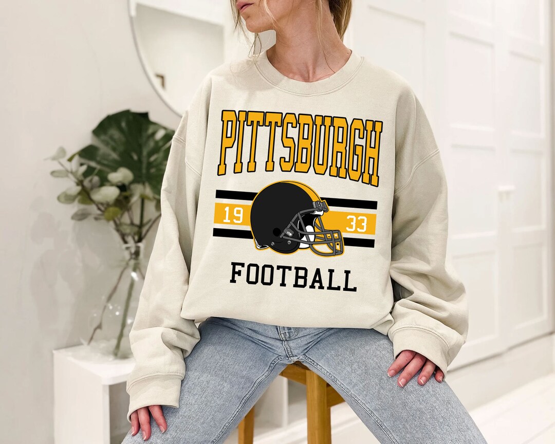 Pittsburgh Football Sweatshirt, Vintage Retro Pittsburgh Football Crewneck Sweatshirt, American Football Fan, NFL Shirt