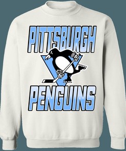 Pittsburgh Penguins BABY BLUE Vintage NHL Crewneck Sweatshirt Hoodie Shirt Gifts for Fans