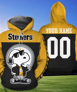 Pittsburgh Steelers Cute Snoopy Show 3D All Over Print Zip Up Hoodie Option With Custom Name And Number