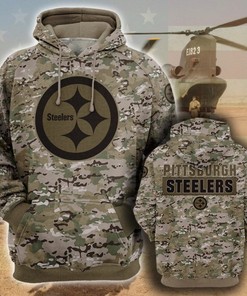 Pittsburgh Steelers Football Sport Army Military Nfl 3D All Over Print Zip Up Hoodie Option
