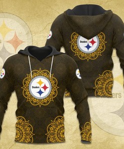 Pittsburgh Steelers Golden Black V2 3D Hoodie Zip Hoodie, Nfl 3D All Over Print Hoodie Zip Hoodie