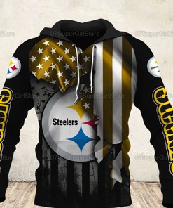 Pittsburgh Steelers Hoodie Nfl American Football Team 3D All Over Print Zip Up Hoodie Option