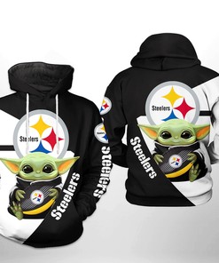 Pittsburgh Steelers Nfl Baby Yoda Team 3D All Over Print Zip Up Hoodie Option
