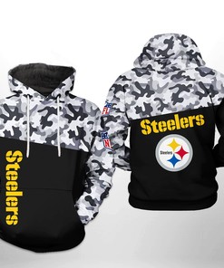 Pittsburgh Steelers Nfl Camo Veteran Team 3D All Over Print Zip Up Hoodie Option