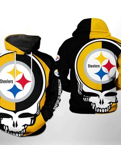 Pittsburgh Steelers Nfl Grateful Dead 3D All Over Print Zip Up Hoodie Option