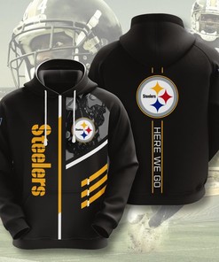 Pittsburgh Steelers Nfl Here We Go 3D All Over Print Zip Up Hoodie Option