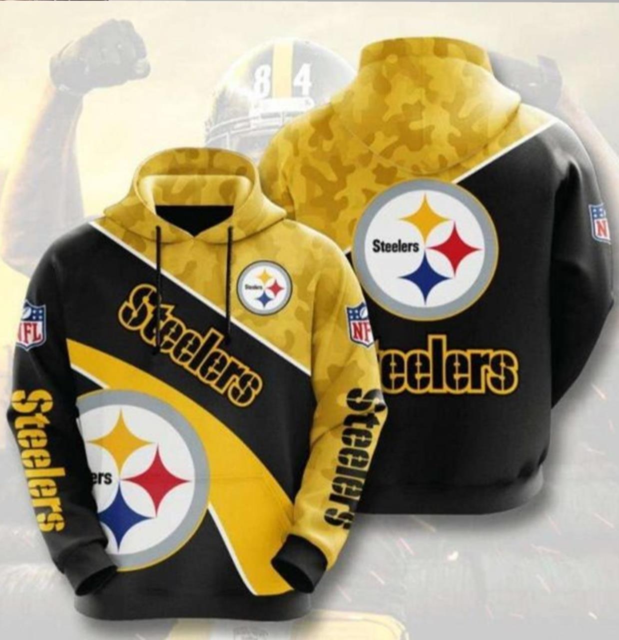 Pittsburgh Steelers Nfl Jersey 3D All Over Print Zip Up Hoodie Option