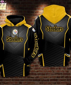 Pittsburgh Steelers Nfl Striped 3D All Over Print Zip Up Hoodie Option