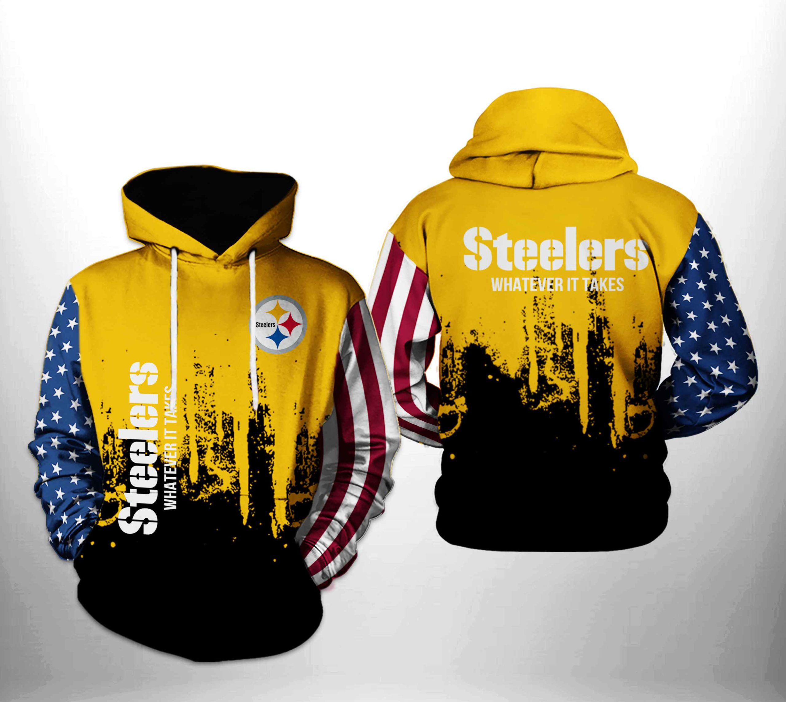 Pittsburgh Steelers Nfl Team Us 3D All Over Print Zip Up Hoodie Option