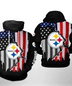 Pittsburgh Steelers Nfl Us Flag Team 3D All Over Print Zip Up Hoodie Option