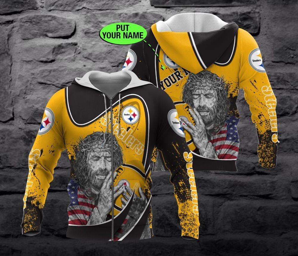Pittsburgh Steelers Personalized Custom 3D Hoodie Zip Hoodie, Nfl 3D All Over Print Hoodie Zip Hoodie