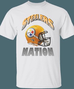 Pittsburgh Steelers STEELER NATION Retro NFL T-Shirt Sweatshirt Hoodie Gifts for Fans