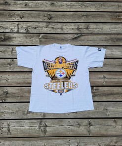 Pittsburgh Steelers- Starter Tshirt Pullover Hoodie Crewneck Sweatshirt Reprinted Full Color Full Size Gifts For NFL Fans