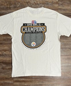 Pittsburgh Steelers Super Bowl Tshirt Pullover Hoodie Crewneck Sweatshirt Reprinted Full Color Full Size Gifts For NFL Fans
