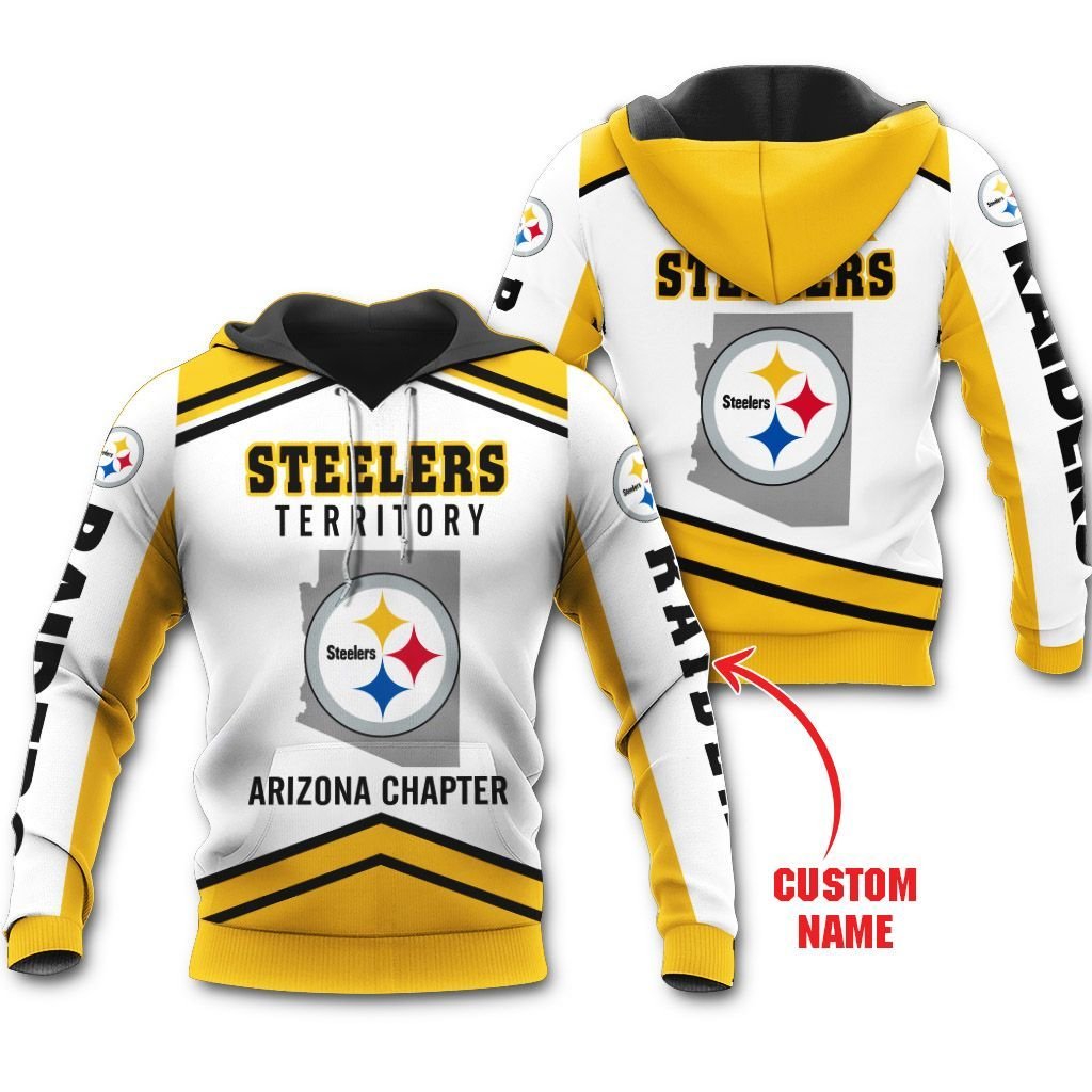 Pittsburgh Steelers Territory Arizona Personalized 3D Hoodie Zip Hoodie, Nfl 3D All Over Print Hoodie Zip Hoodie