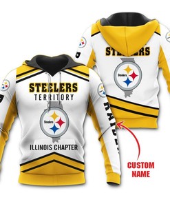 Pittsburgh Steelers Territory Illinois Personalized 3D Hoodie Zip Hoodie, Nfl 3D All Over Print Hoodie Zip Hoodie