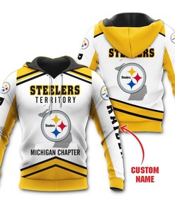 Pittsburgh Steelers Territory Michigan Personalized 3D Hoodie Zip Hoodie, Nfl 3D All Over Print Hoodie Zip Hoodie