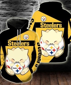 Pittsburgh Steelers Togepi Pokemon 3D Hoodie Zip Hoodie, Nfl 3D All Over Print Hoodie Zip Hoodie