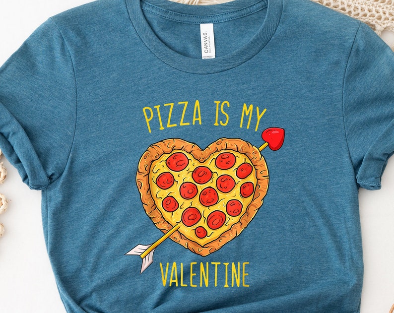 Pizza Is My Valentine Shirt, Pizza Love Shirt, Cute Valentine Shirt, Funny Valentine Gifts, Pizza Sweatshirt, Pizza Lover Tshirt, Pizza Valentines - Image 2